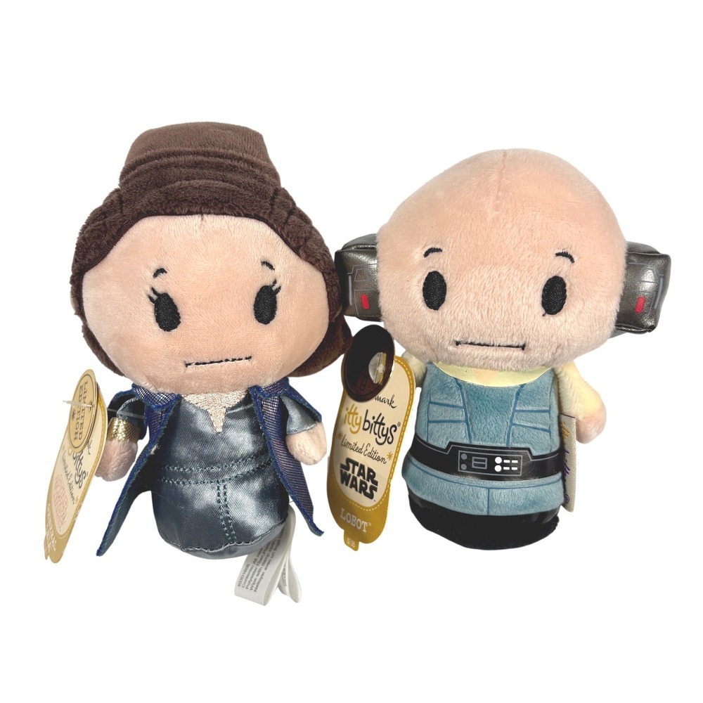 GENERAL LEIA & LOBOT Itty Bitty Itty Bittys Star Wars Plush NWT